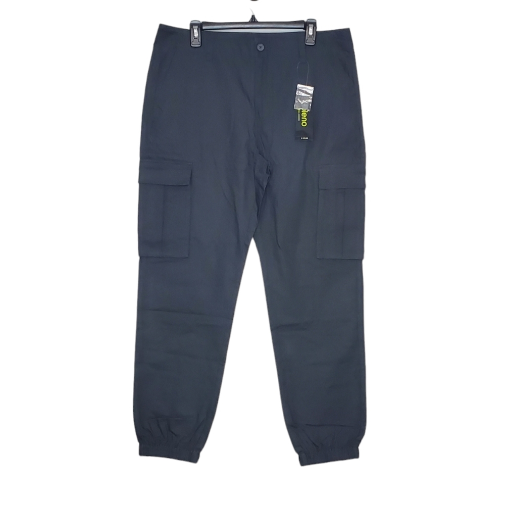 Mens Dark Gray Cargo Cuffed Casual Jogger Pants Size XL
